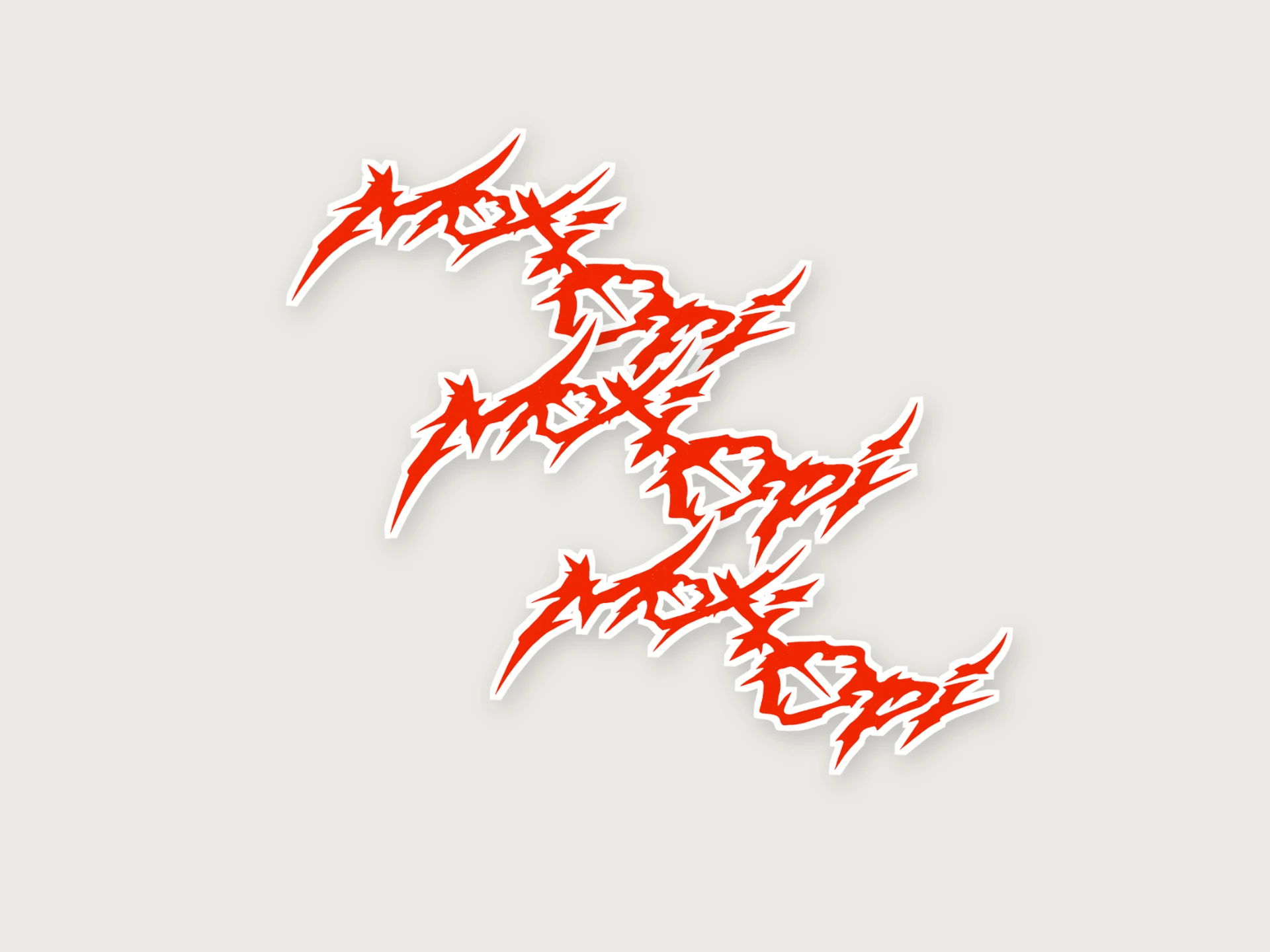 MOXI OPI STICKERS 3X — Red