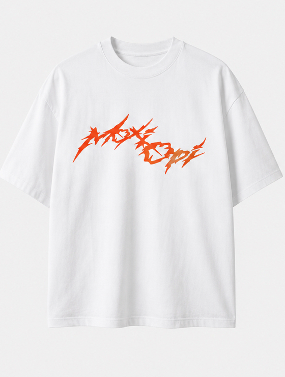 MOXIOPI Plain Logo T-Shirt — White