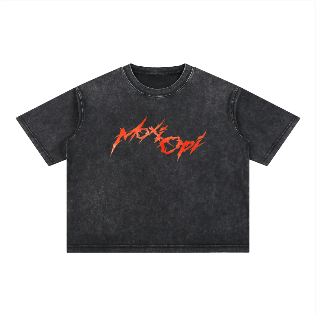 MOXIOPI VINTAGE TEE — Vintage Washed Black