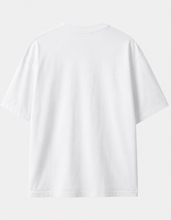 MOXIOPI Plain Logo T-Shirt — White alt view